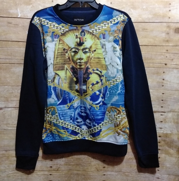 WtO2  Egyptian pharaoh graphic sweatshirt - Picture 5 of 11